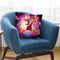 Thug Space Cat On Giraffe Unicorn - Pizza Throw Pillow By Skyler Hill