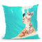 Kitty Cat Surfing Pizza Throw Pillow By Skyler Hill
