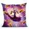 Thug Space Cat On Dolphin Unicorn - Taco Throw Pillow By Skyler Hill