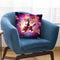 Thug Space Cat On Polar Bear Unicorn - Pizza Throw Pillow By Skyler Hill