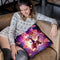 Thug Space Cat On Polar Bear Unicorn - Pizza Throw Pillow By Skyler Hill