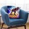 Tyrannosaurus Rex Dinosaur Riding Pizza In Space Throw Pillow By Skyler Hill