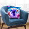 Rainbow Unicorn Pug In The Clouds In Space Throw Pillow By Skyler Hill