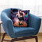 Rainbow Space Llama On Alpaca Riding Pizza Throw Pillow By Skyler Hill