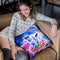 Galaxy Kitty Cat Riding Pizza In Space Throw Pillow By Skyler Hill