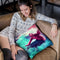 Crazy Funny Space Sloth Riding On Turtle Throw Pillow By Skyler Hill