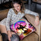 Cat Riding Dinosaur With Pancakes And Milkshake Throw Pillow By Skyler Hill