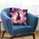 Cowboy Space Cat On Wolf Unicorn - Burrito Throw Pillow By Skyler Hill