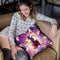 Cowboy Space Cat On Wolf Unicorn - Burrito Throw Pillow By Skyler Hill