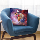 Lemur Riding Goat Unicorn Eating Cake Throw Pillow By Skyler Hill