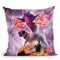 Space Pizza Sloth On Pug Unicorn On Waffles Throw Pillow By Skyler Hill