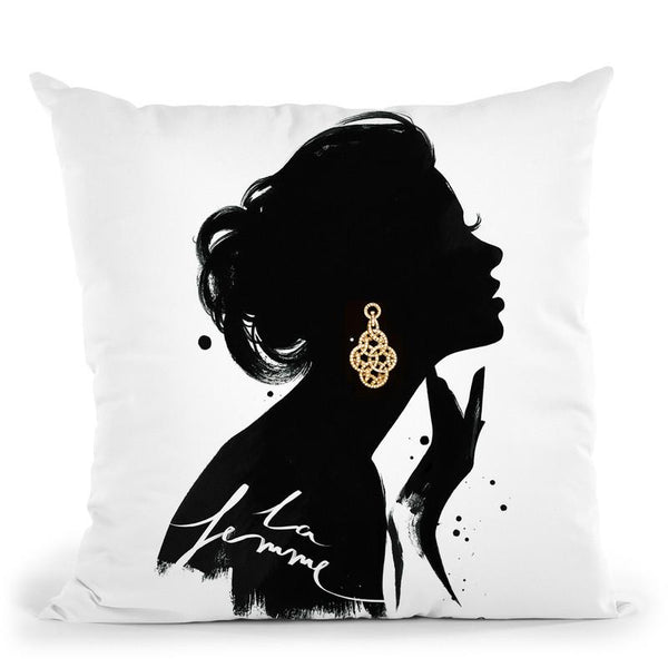La Femme Throw Pillow By Cristina Alonso