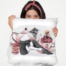 Miss Tea Throw Pillow By Cristina Alonso