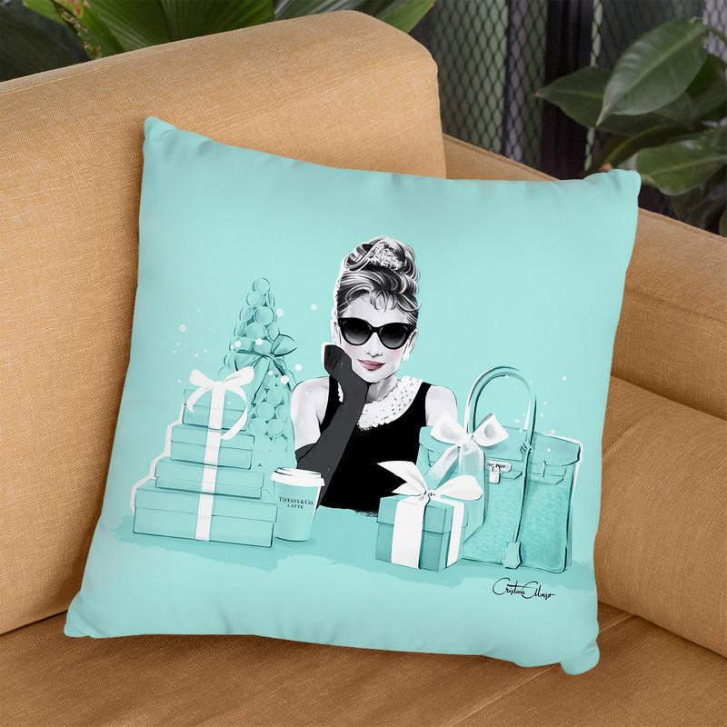 Breakfast At Tiffanys Throw Pillow By Cristina Alonso
