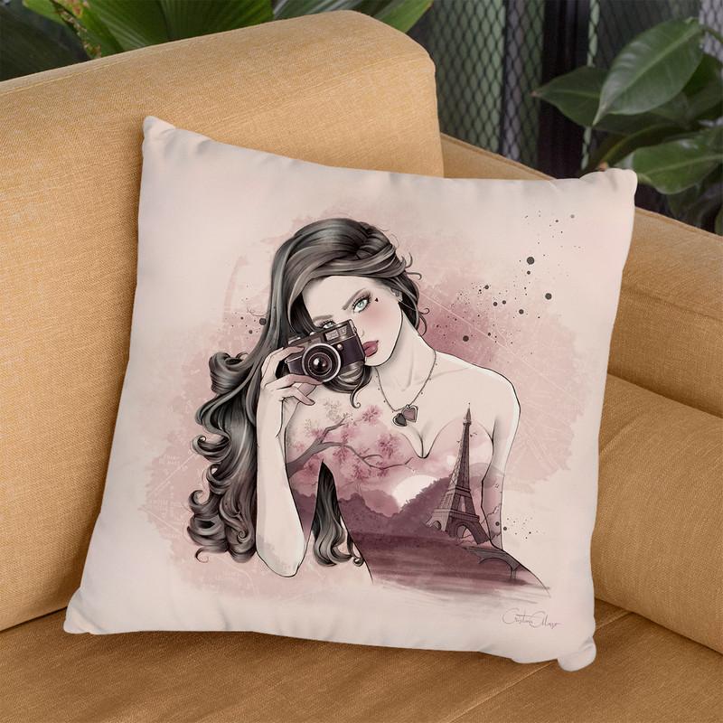 Paris Inside Throw Pillow By Cristina Alonso