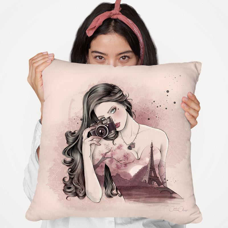 Paris Inside Throw Pillow By Cristina Alonso