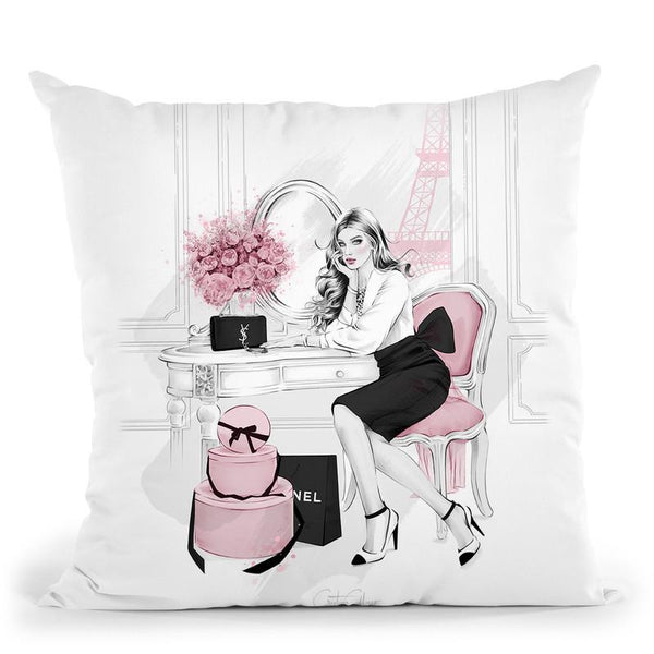 Parisian Apartment Throw Pillow By Cristina Alonso