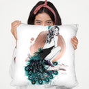 Peculiar Peacock Throw Pillow By Cristina Alonso