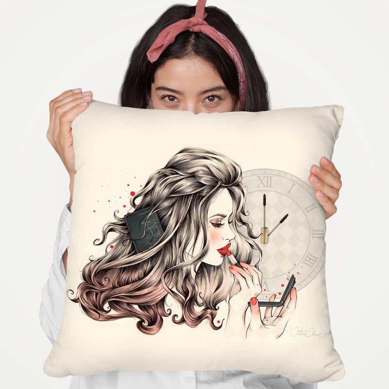 Rouge Passion Throw Pillow By Cristina Alonso