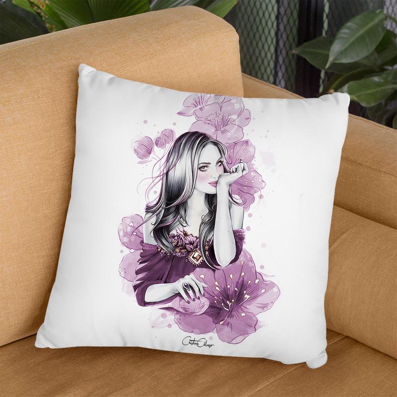 Sakura Bloom Throw Pillow By Cristina Alonso