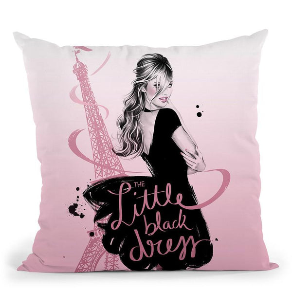 Thelittleblackdress Throw Pillow By Cristina Alonso