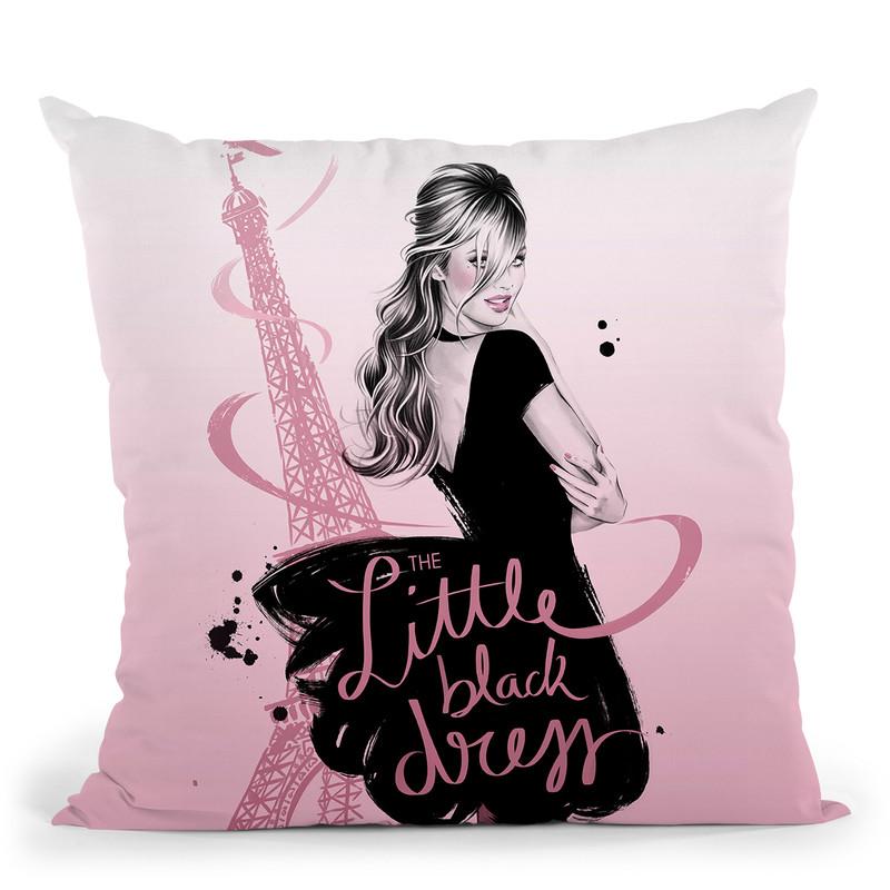 Thelittleblackdress Throw Pillow By Cristina Alonso