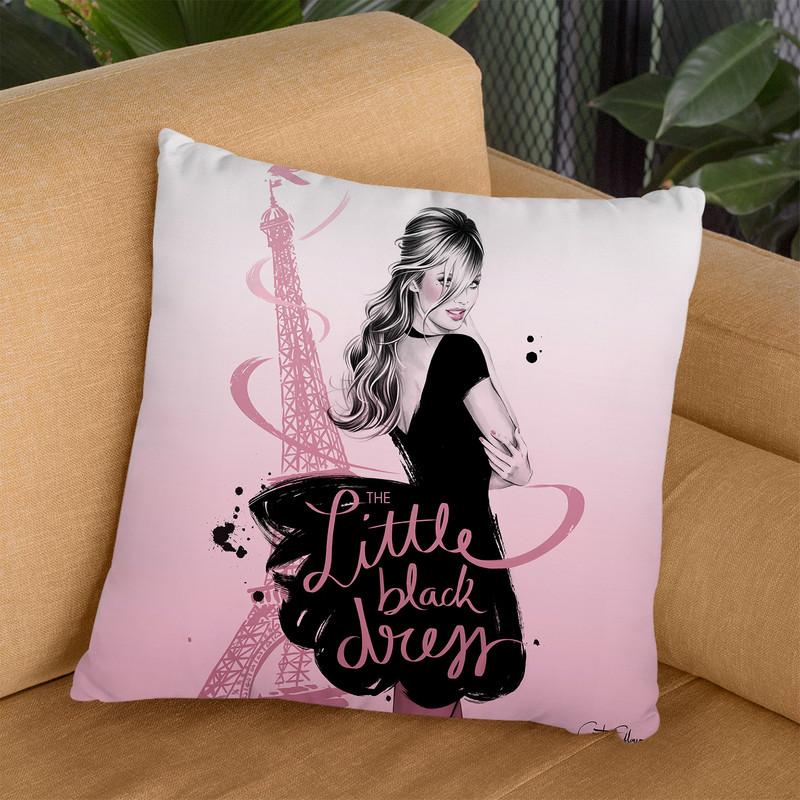 Thelittleblackdress Throw Pillow By Cristina Alonso