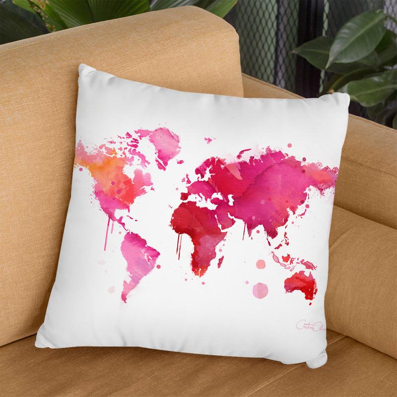 Travel Throw Pillow By Cristina Alonso