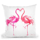 Flamingo Love Throw Pillow By Cristina Alonso