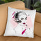 Glitter Lips Throw Pillow By Cristina Alonso