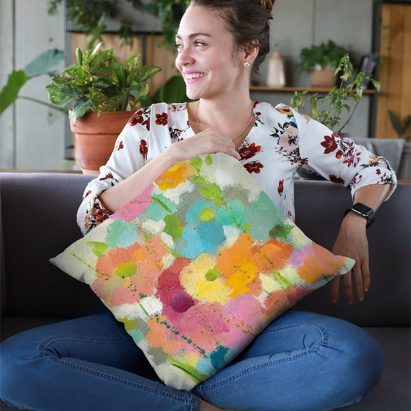 Long Stem Bouquet I Throw Pillow By Silvia Vassileva