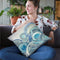 Variation Blue Grey Throw Pillow By Silvia Vassileva