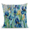 Iris Flower Bed Throw Pillow By Silvia Vassileva