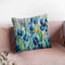 Iris Flower Bed Throw Pillow By Silvia Vassileva