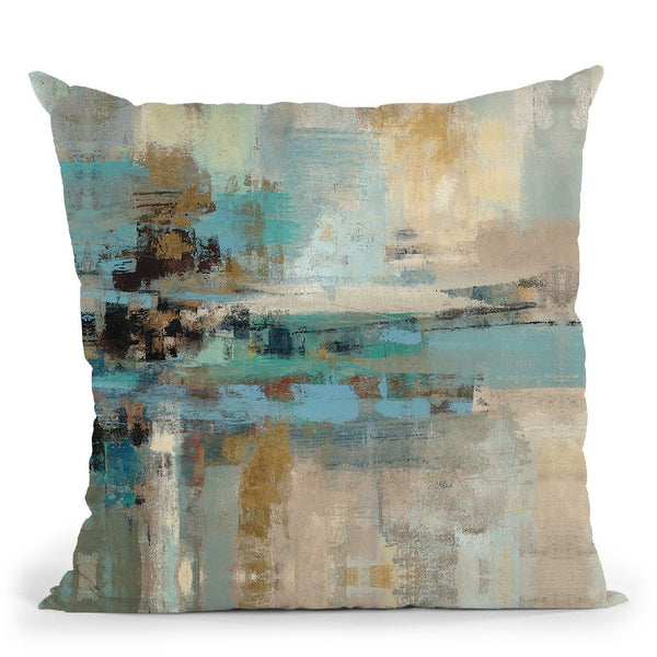 Morning Fjord Square Ii Throw Pillow By Silvia Vassileva