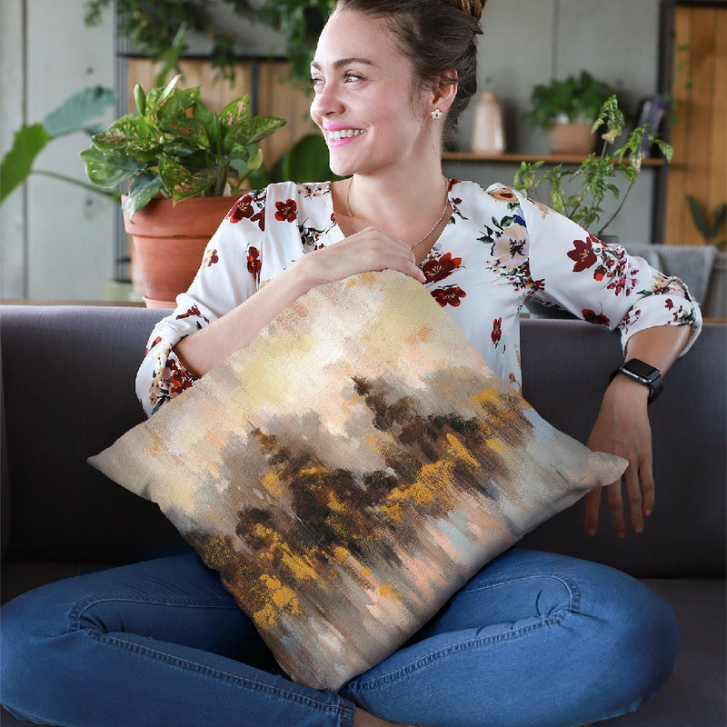 Blushing Forest Ii Throw Pillow By Silvia Vassileva