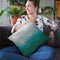 Silver Wave I Green Throw Pillow By Silvia Vassileva