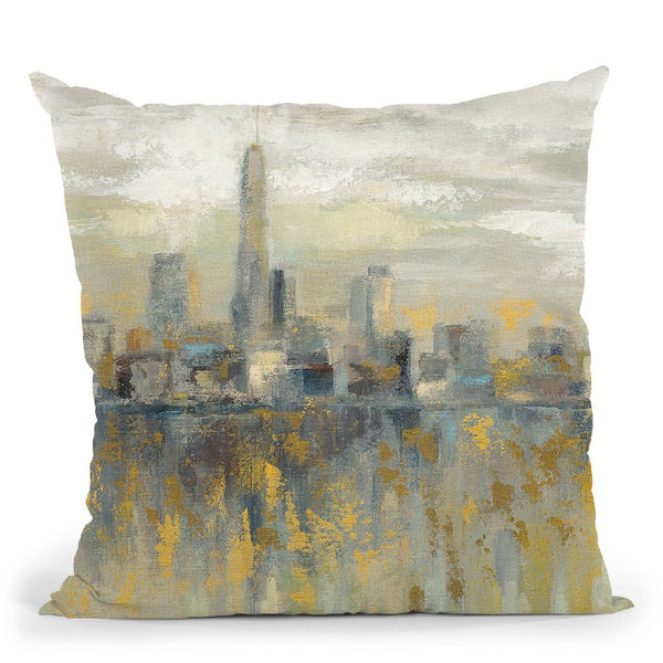 Manhattan Fog Throw Pillow By Silvia Vassileva