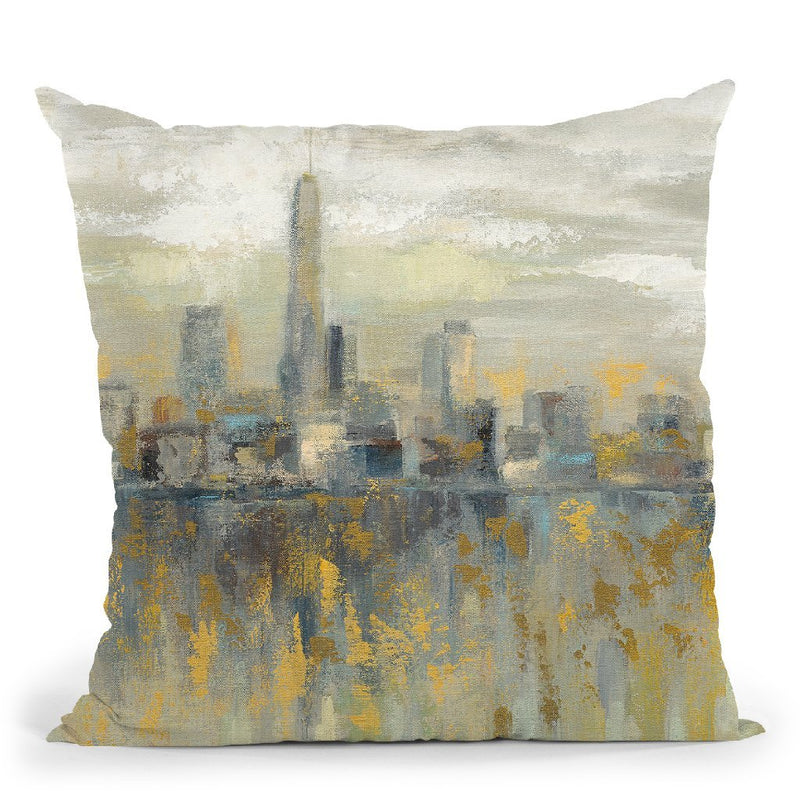 Manhattan Fog Throw Pillow By Silvia Vassileva