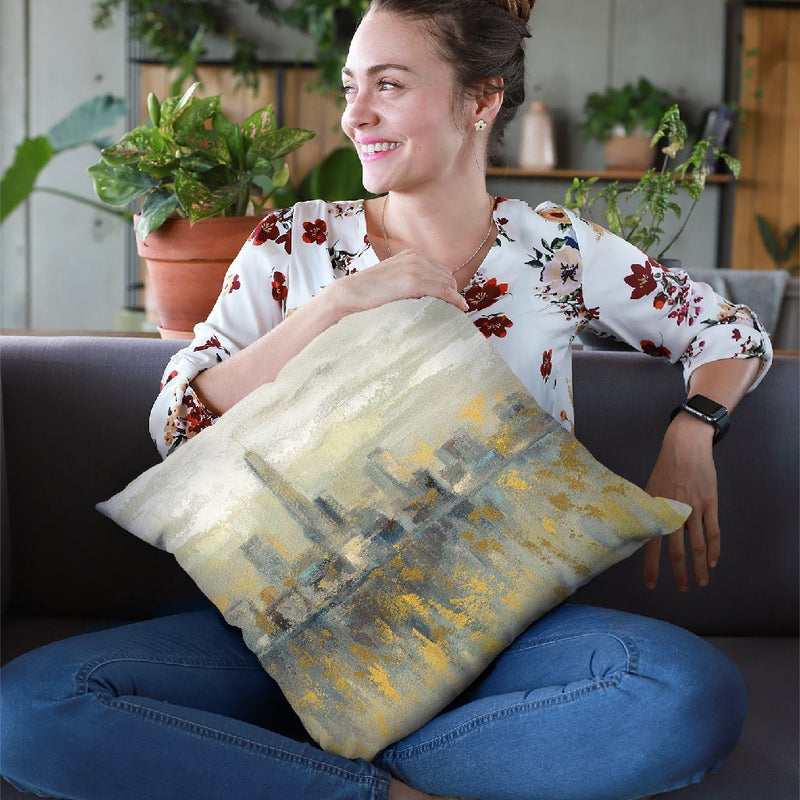 Manhattan Fog Throw Pillow By Silvia Vassileva
