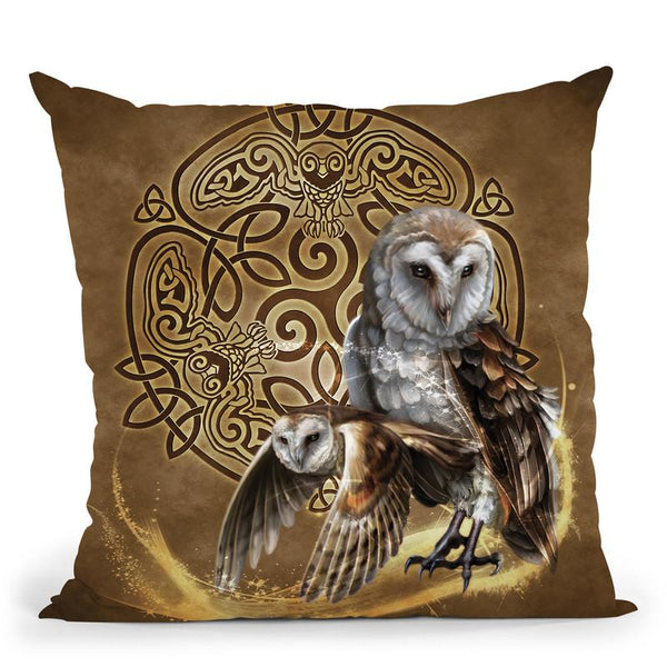 Celtic Owl Throw Pillow By Tate Licensing