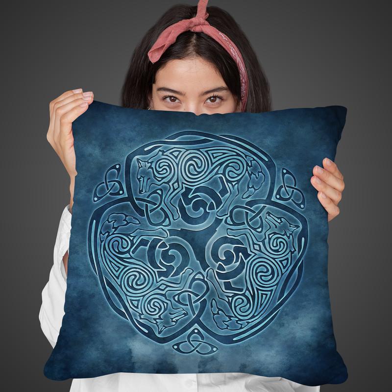 Celtic Wolf Throw Pillow By Tate Licensing