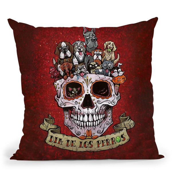 Dia De Los Perros Throw Pillow By Tate Licensing