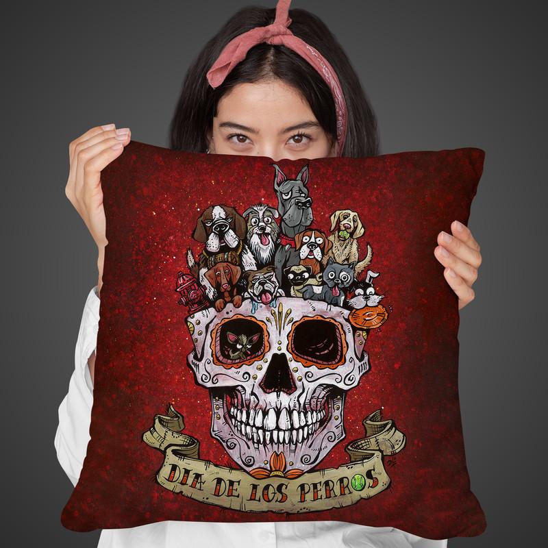 Dia De Los Perros Throw Pillow By Tate Licensing