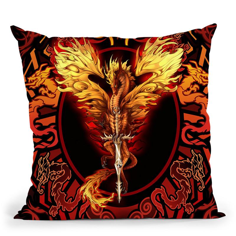 Dragonsword Flameblade Throw Pillow By Tate Licensing