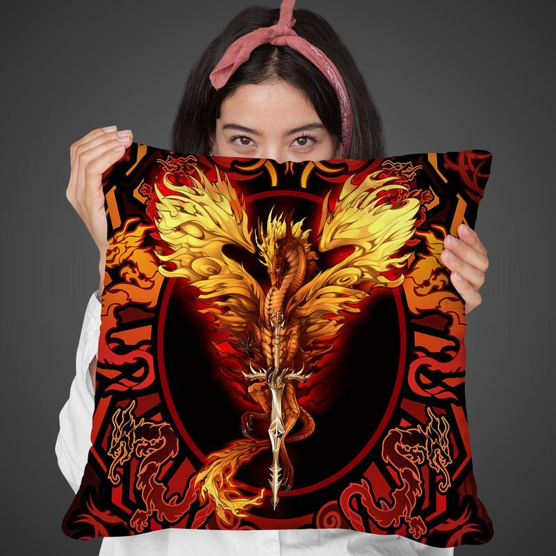 Dragonsword Flameblade Throw Pillow By Tate Licensing