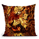 Fire Tiger Throw Pillow By Tate Licensing