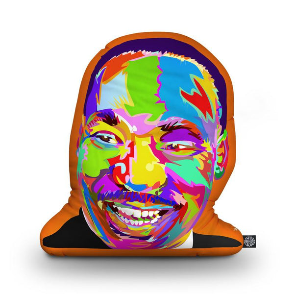 Martin Luther Kingjr Shaped Throw Pillow by Technodrome1 - by all about vibe
