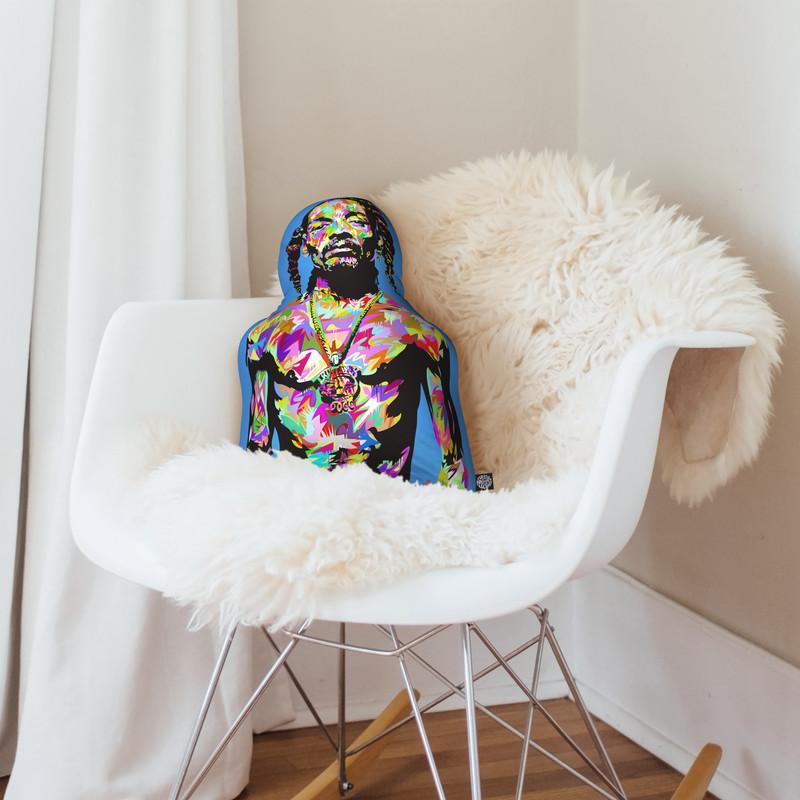 Snoop Shaped Throw Pillow by Technodrome1 - by all about vibe