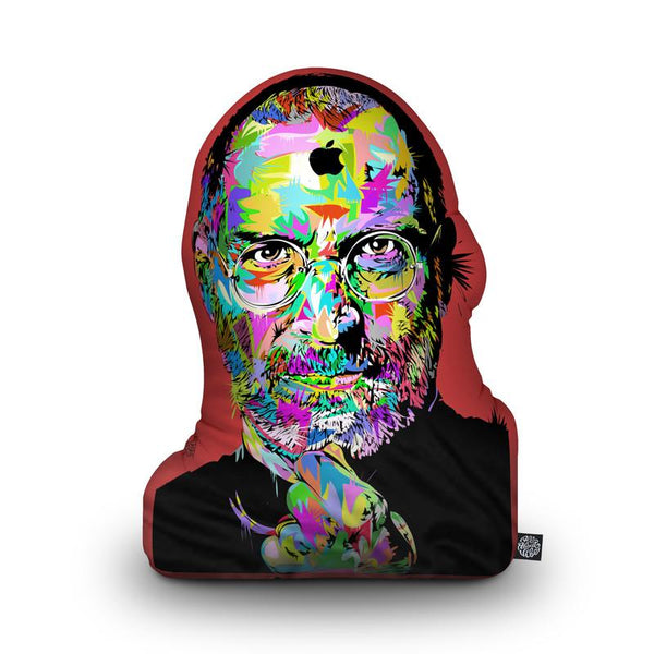 Steve Jobs Shaped Throw Pillow by Technodrome1 - by all about vibe